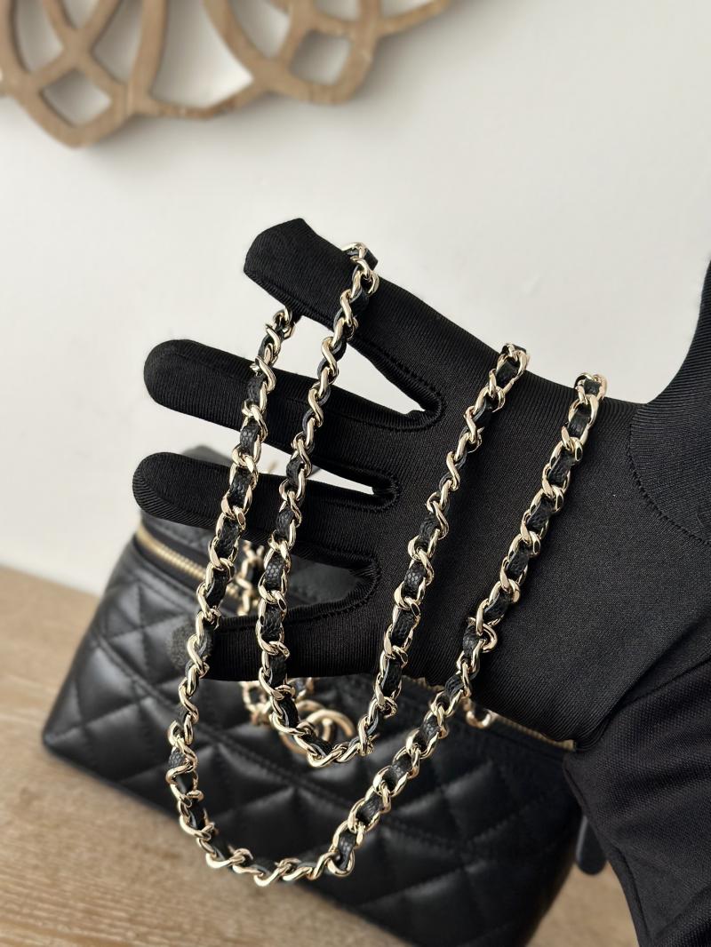 Chanel Long Vanity With Chain Black AP4407