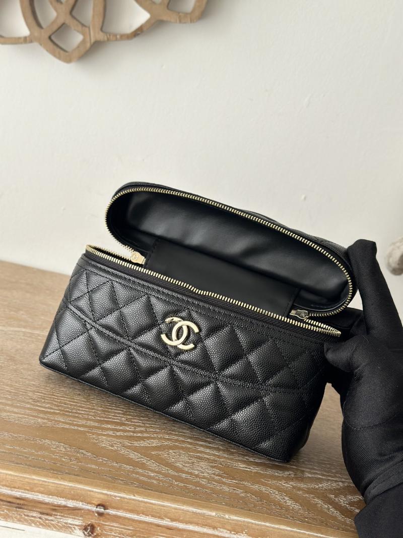 Chanel Long Vanity With Chain Black AP4407