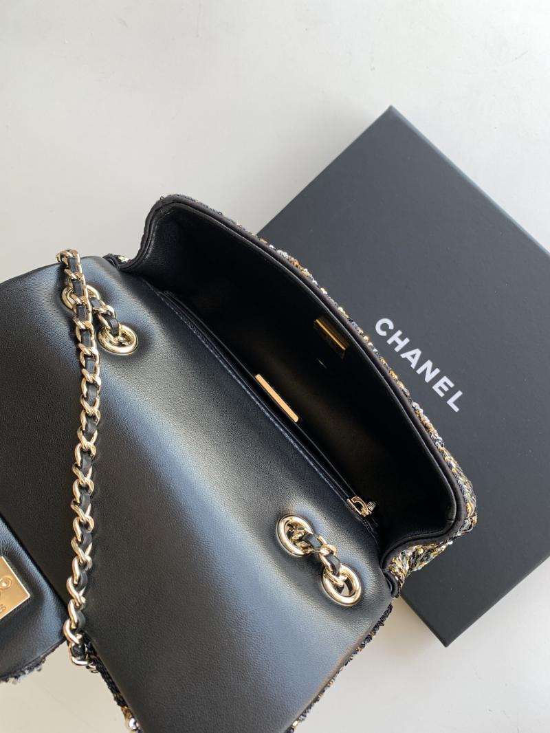 Chanel Sequins Small Flap Shoulder Bag AS4561 Black