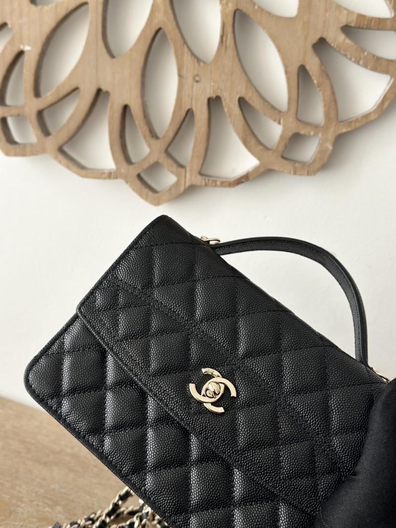 Chanel Top Handle Bag Black A66004