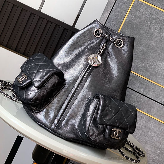 Chanel Vintage Backpack Dark Grey A12846