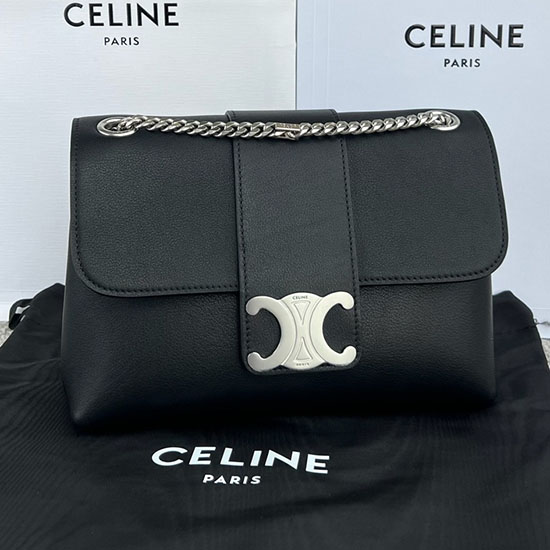 Medium Celine Victoire Bag 115853 Black with Silver