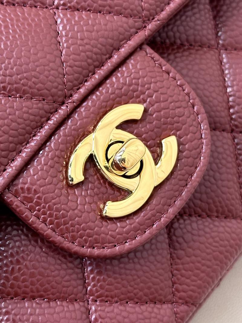 Medium Chanel Caviar Flap Bag A01112 Burgundy with Gold