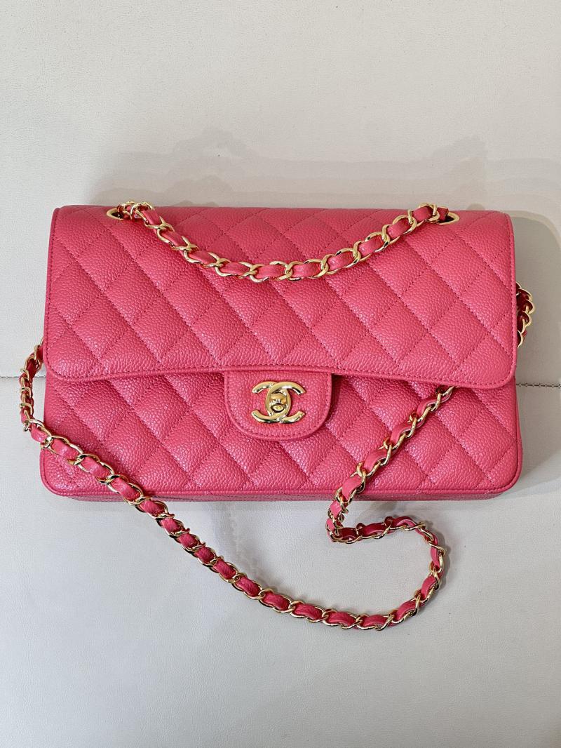 Medium Chanel Caviar Flap Bag A01112 Dusky pink with Gold