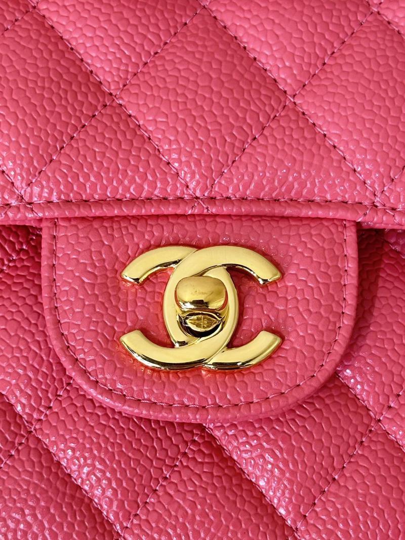 Medium Chanel Caviar Flap Bag A01112 Dusky pink with Gold