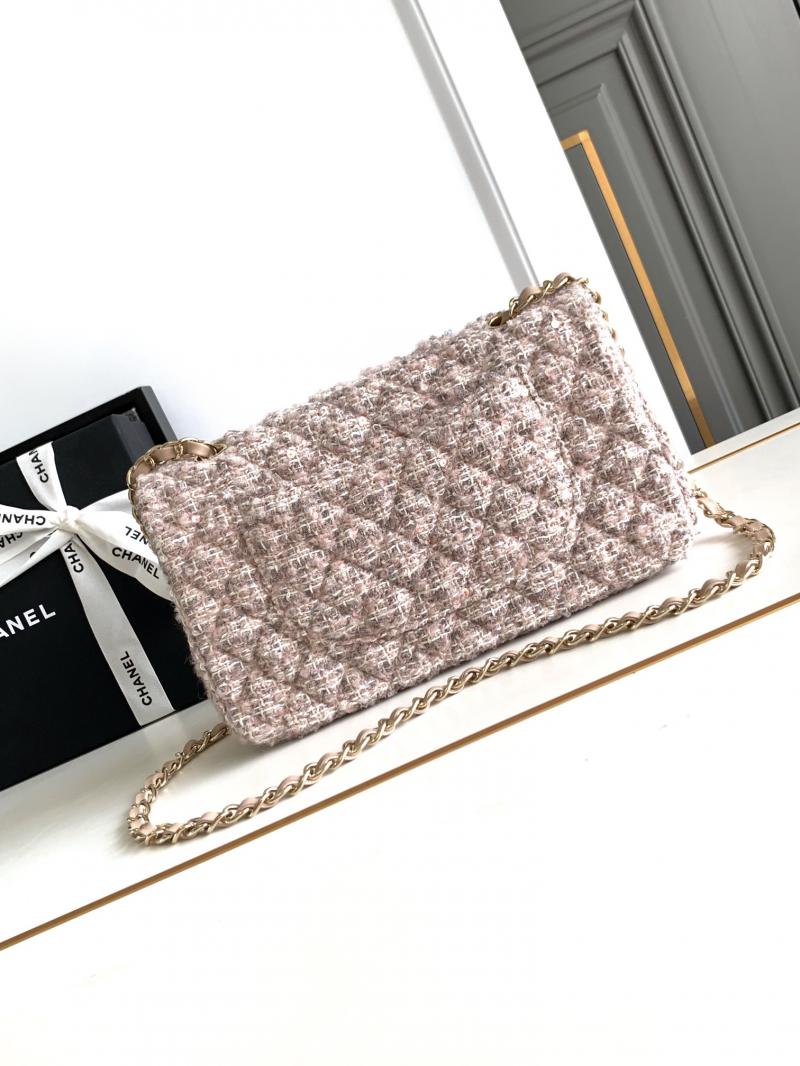 Medium Chanel Tweed Flap Bag A01112 Light Pink