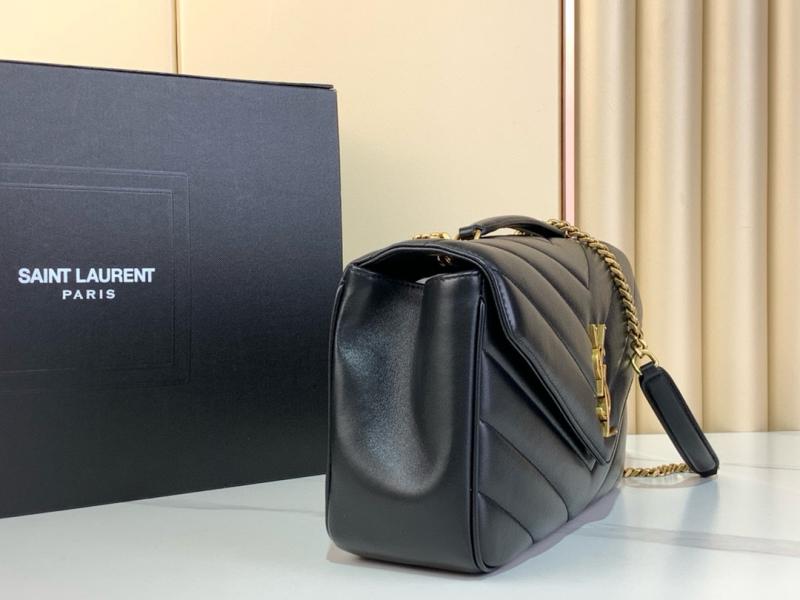 Saint Laurent Lambskin Loulou Medium Bag Black 801439