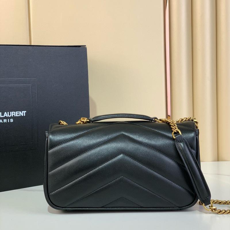 Saint Laurent Lambskin Loulou Small Bag Black 801437