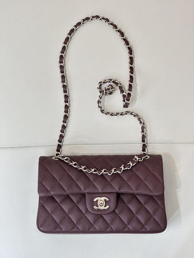 Small Chanel Grained Calfskin Flap Bag A01117