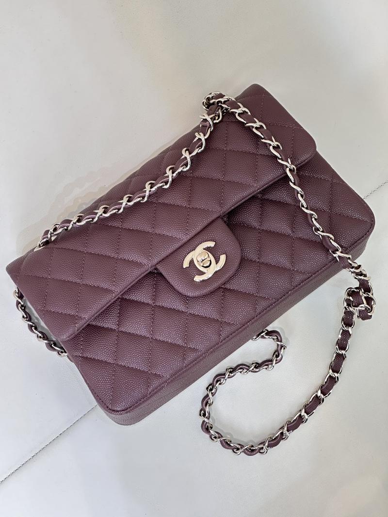 Small Chanel Grained Calfskin Flap Bag A01117