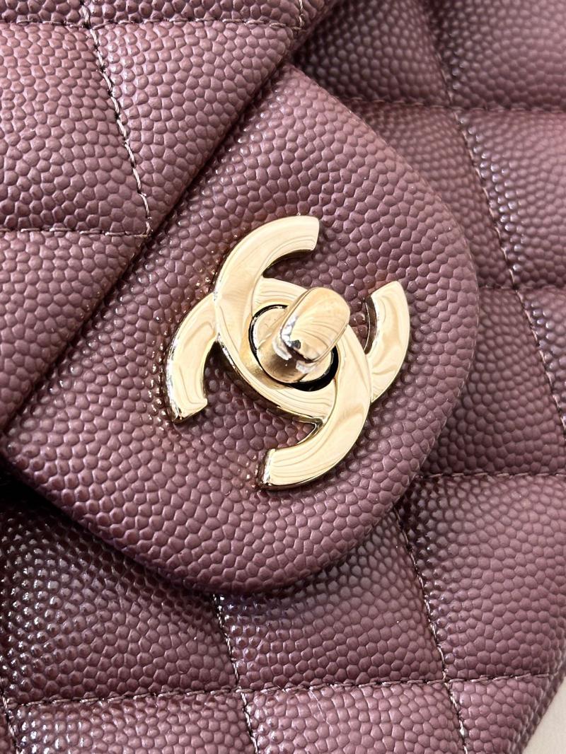 Small Chanel Grained Calfskin Flap Bag A01117