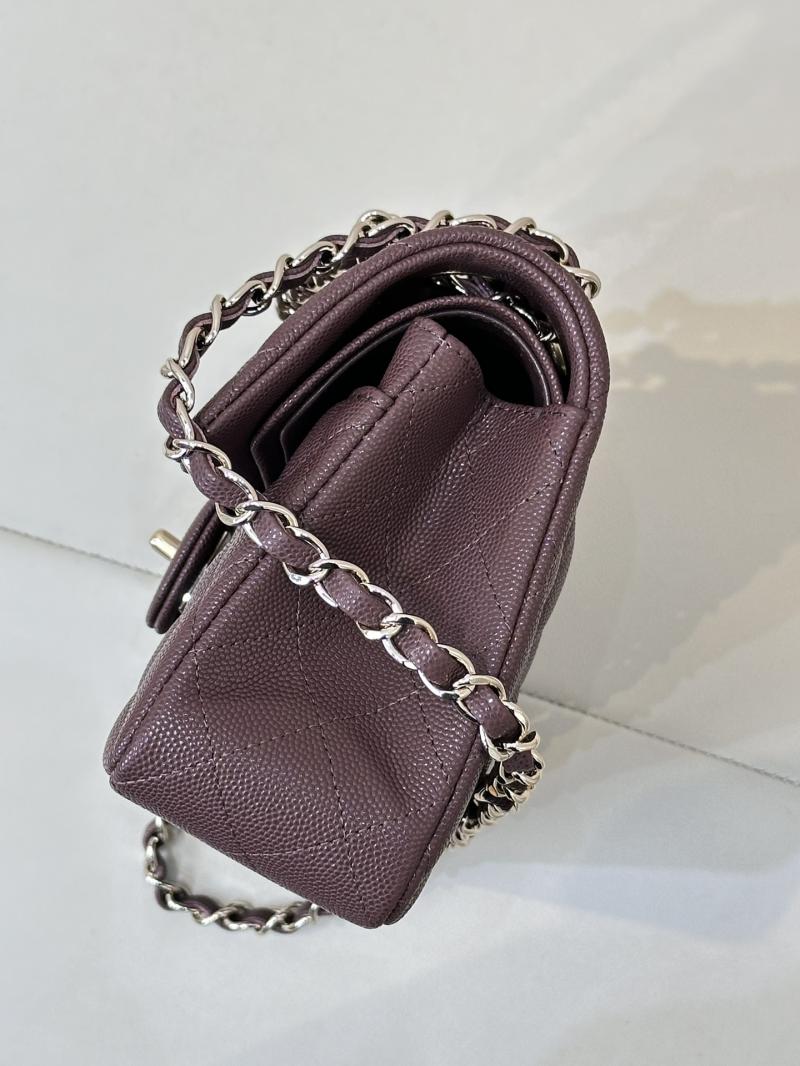 Small Chanel Grained Calfskin Flap Bag A01117