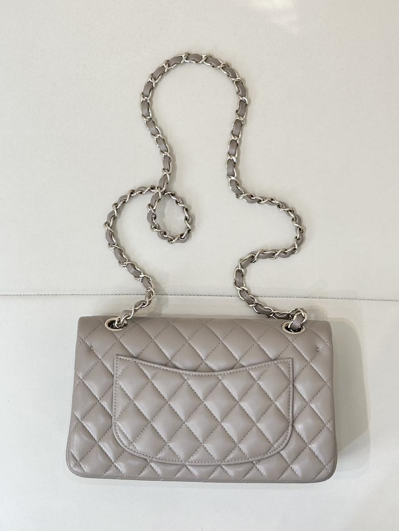 Small Chanel Lambskin Flap Bag A01117 Light Grey