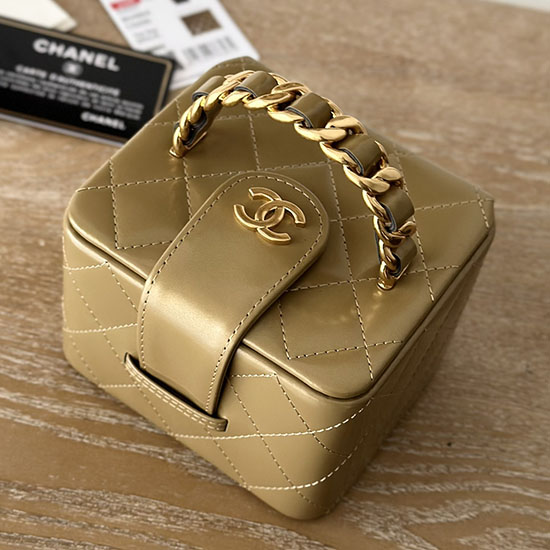 Small Chanel Vintage Vanity Case AS2227 Gold