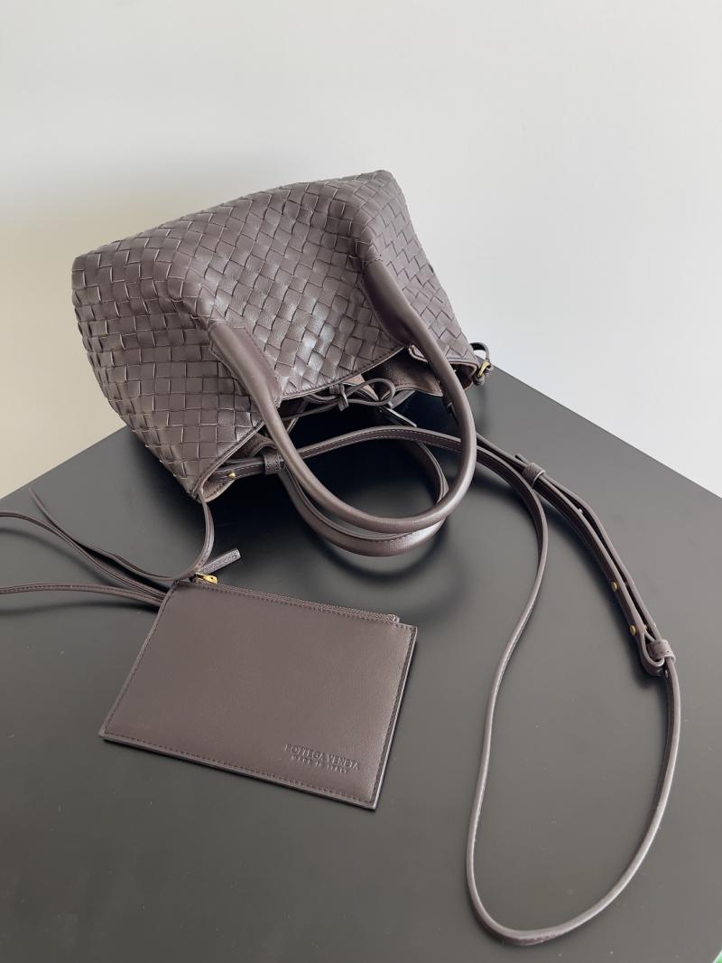 Bottega Veneta Small Pinacoteca Tote Bag 819004 Chocolate