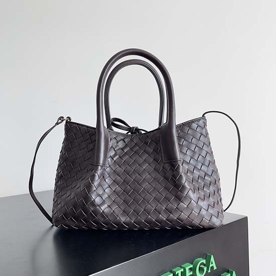 Bottega Veneta Small Pinacoteca Tote Bag 819004 Chocolate