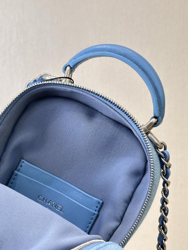 Chanel Denim Mini Backpack Blue AP3753