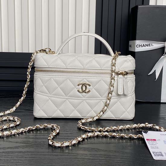 Chanel Long Vanity with Chain White AP4407