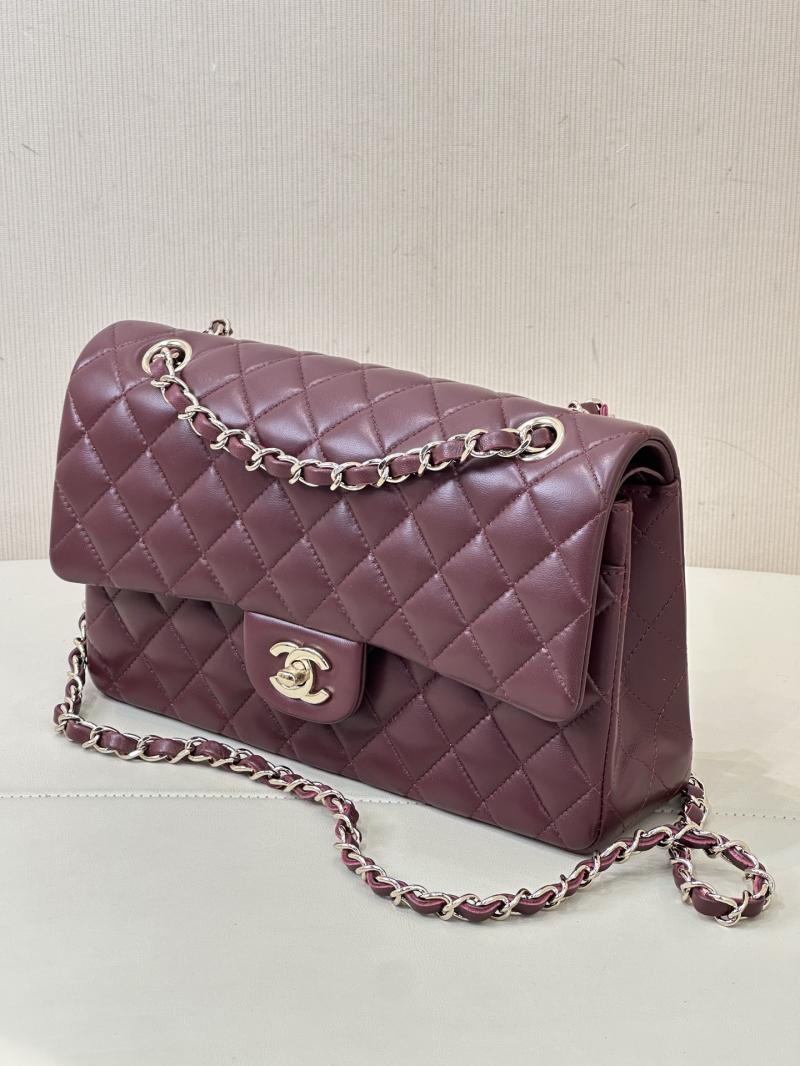 Medium Chanel Lambskin Flap Bag A01112 Burgundy