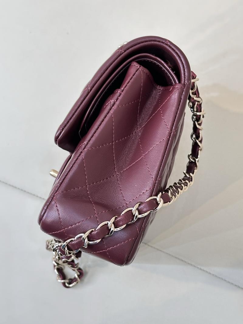 Medium Chanel Lambskin Flap Bag A01112 Burgundy