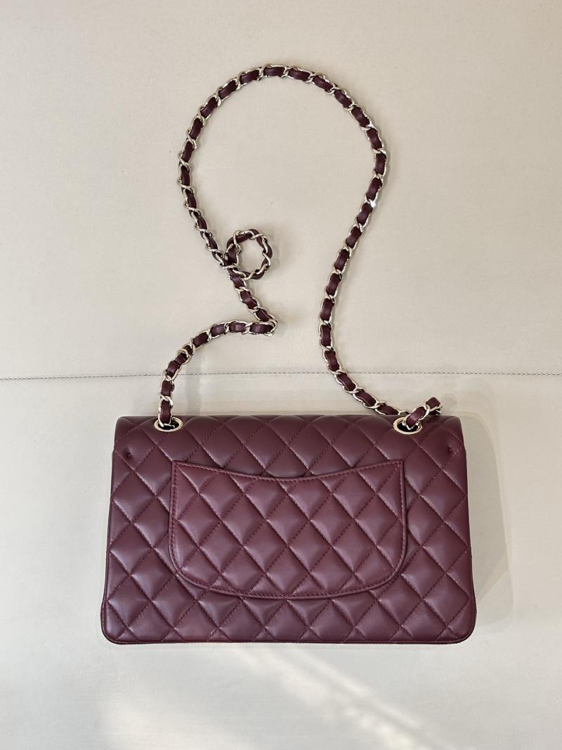 Medium Chanel Lambskin Flap Bag A01112 Burgundy