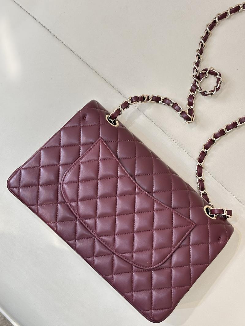 Medium Chanel Lambskin Flap Bag A01112 Burgundy