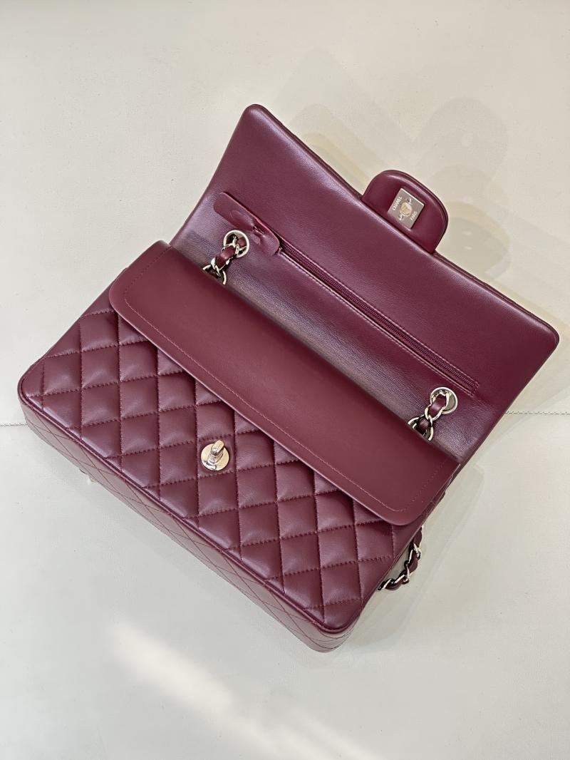 Medium Chanel Lambskin Flap Bag A01112 Burgundy