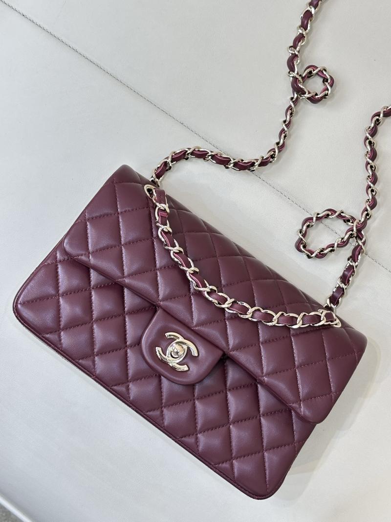 Small Chanel Lambskin Flap Bag A01117 Burgundy