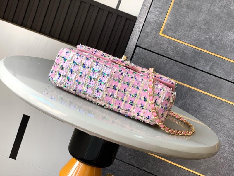 Chanel Sequins Small Flap Shoulder Bag Pink SS2520