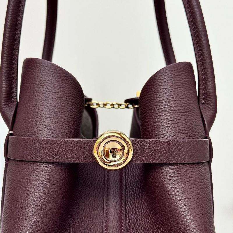 Loro Piana Ghiera Shopper Small Burgundy FAO7473