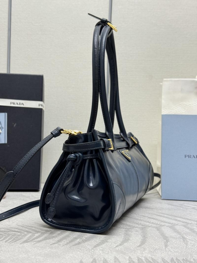 Prada Bonnie medium leather handbag Blue 1BA426