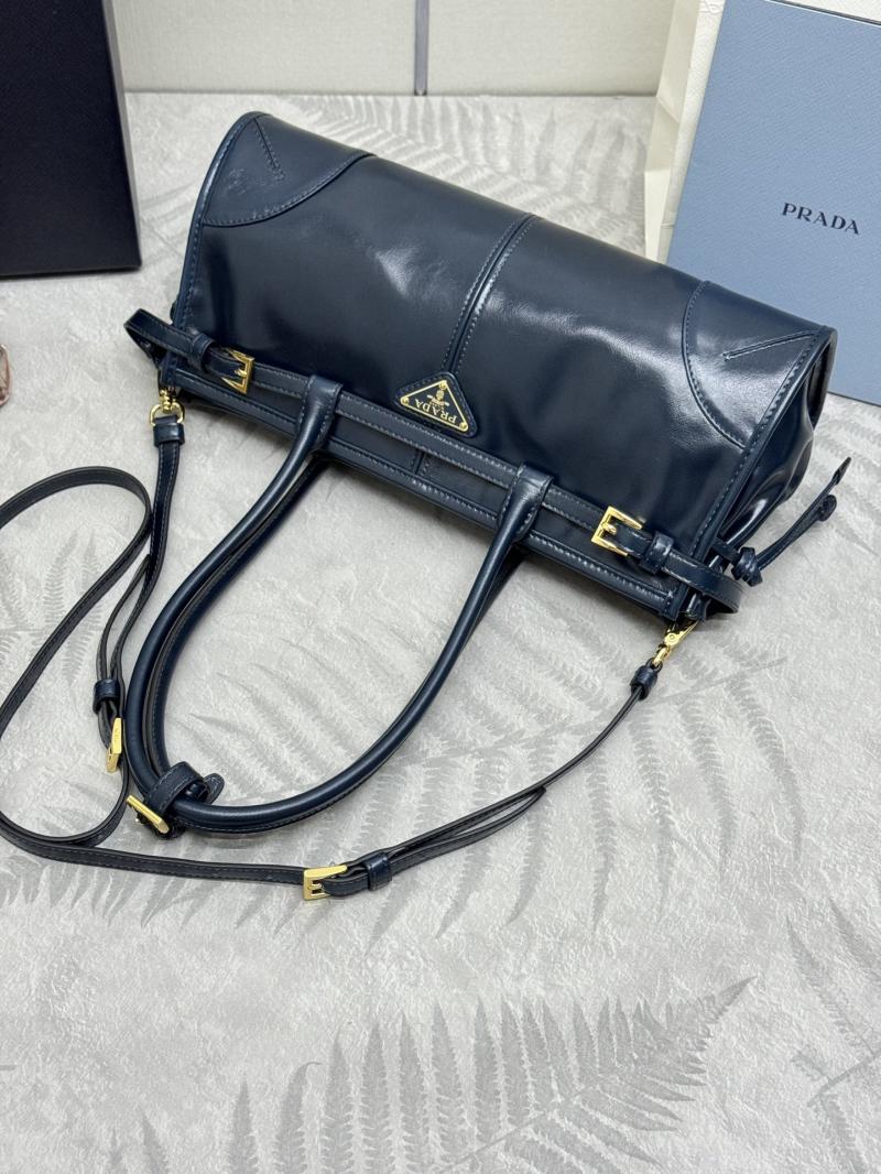 Prada Bonnie medium leather handbag Blue 1BA426