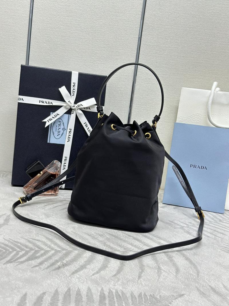 Prada Duet Re-Nylon bucket bag Black 1BH038