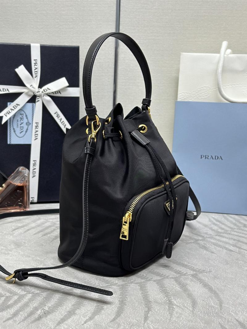 Prada Duet Re-Nylon bucket bag Black 1BH038