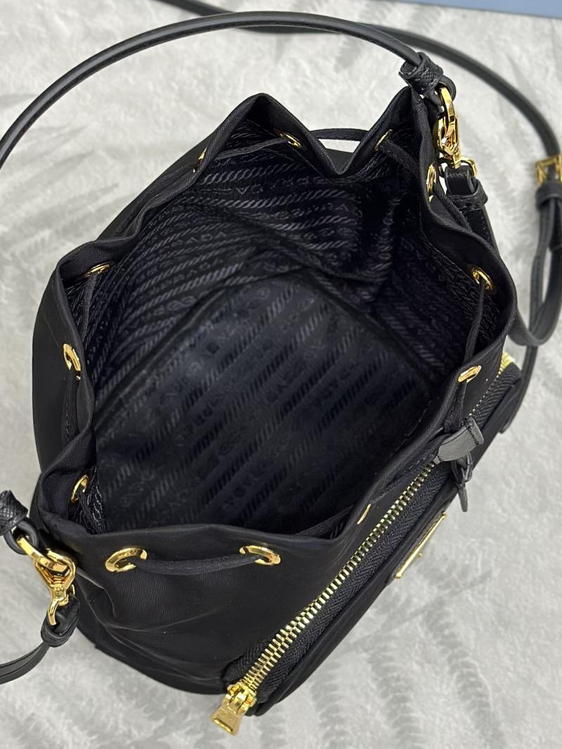 Prada Duet Re-Nylon bucket bag Black 1BH038