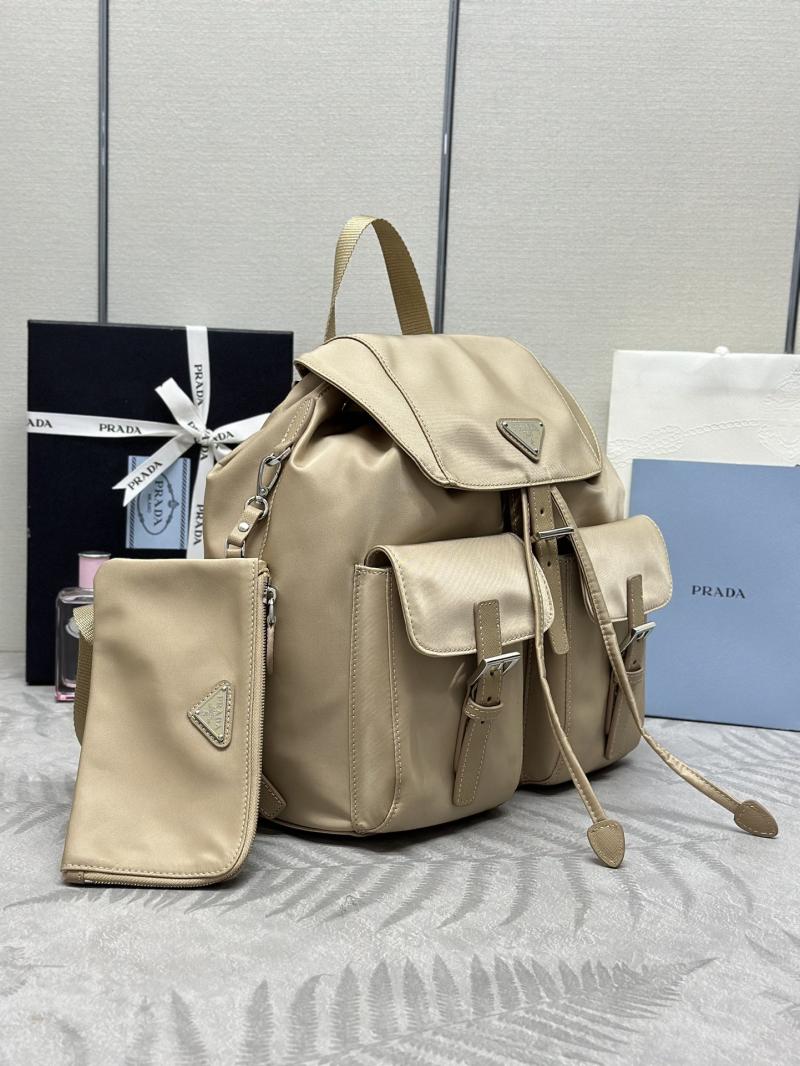 Prada Re-Nylon medium backpack Beige 1BZ811