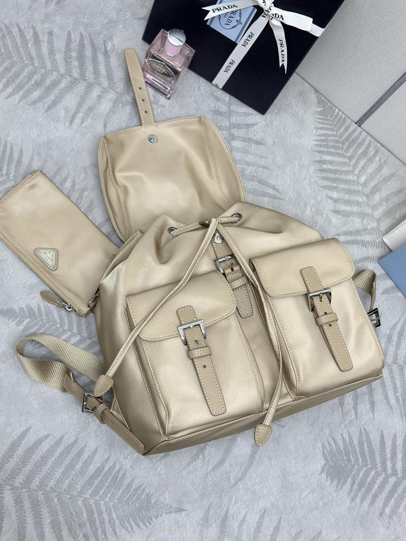 Prada Re-Nylon medium backpack Beige 1BZ811