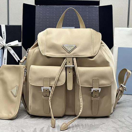 Prada Re-Nylon medium backpack Beige 1BZ811