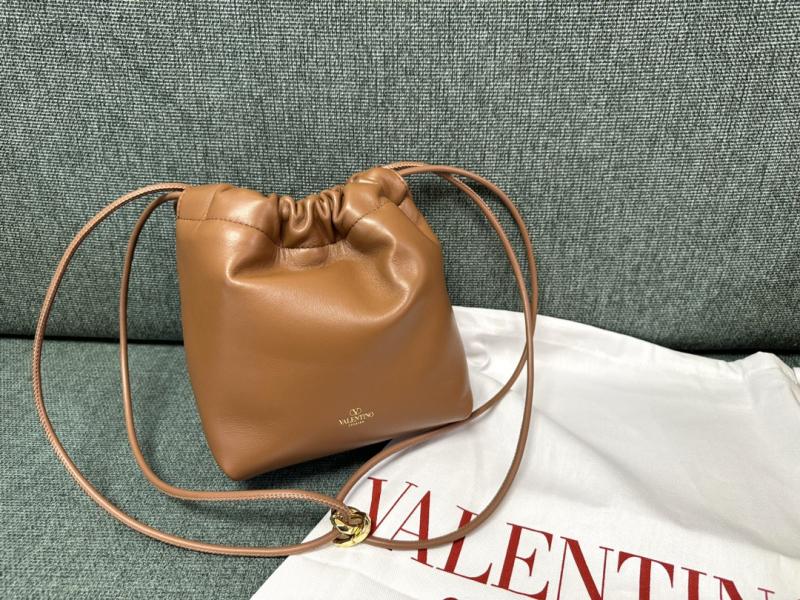 Valentino Mini Bucket Bag Camel V0501S