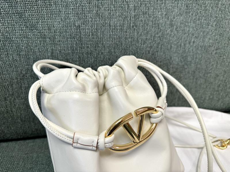 Valentino Mini Bucket Bag White V0501S