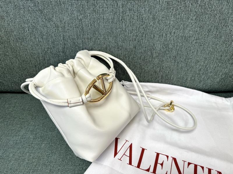 Valentino Mini Bucket Bag White V0501S