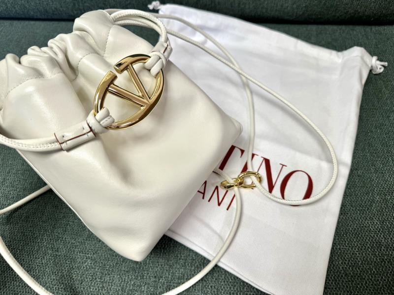 Valentino Mini Bucket Bag White V0501S