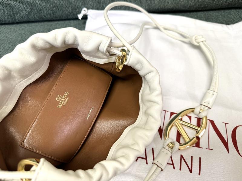 Valentino Mini Bucket Bag White V0501S