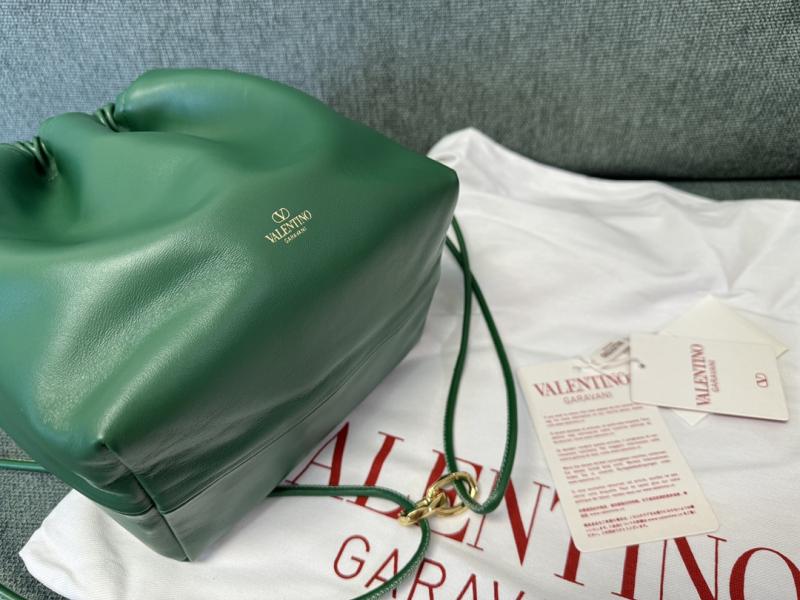 Valentino Small Bucket Bag Green V0501L