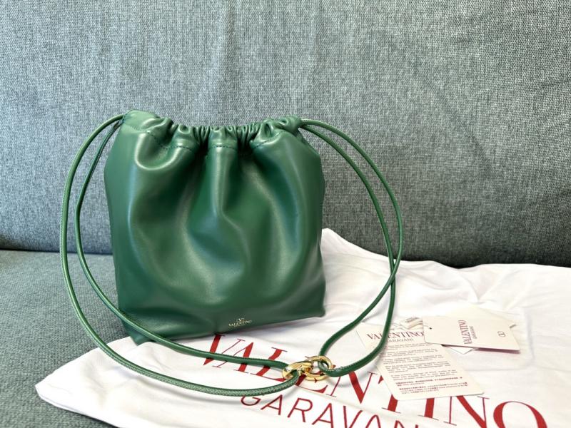 Valentino Small Bucket Bag Green V0501L