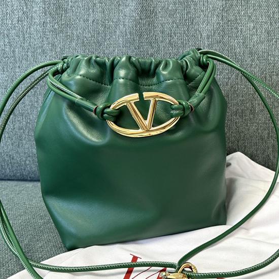 Valentino Small Bucket Bag Green V0501L