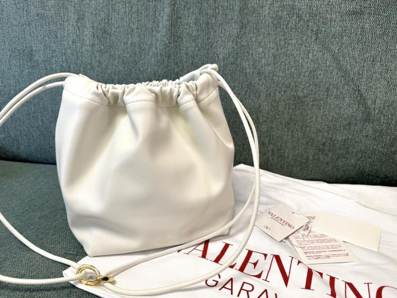 Valentino Small Bucket Bag White V0501L