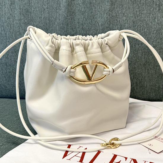 Valentino Small Bucket Bag White V0501L