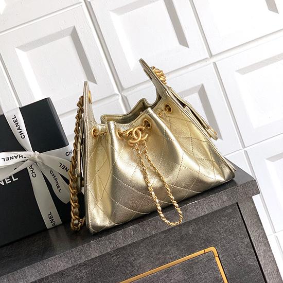 Chanel Calfskin 25 Mini Handbag Light Gold AS5292 Chanel Calfskin 25 Mini Handbag Light Gold AS5292