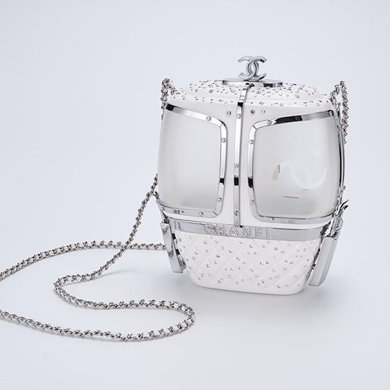 Chanel Gondola Lift Minaudiere Clutch Bag White AS1200 Chanel Gondola Lift Minaudiere Clutch Bag White AS1200